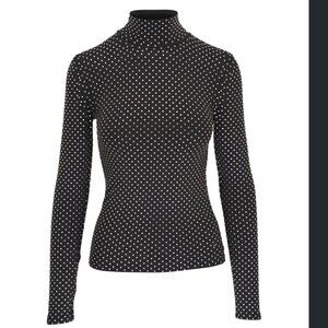 Veronica Beard Parke Crystal-Embellished Stretch-Jersey Turtleneck Top, Size S